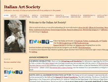 Tablet Screenshot of italianartsociety.org